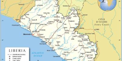 Kartes Libērijas rietumāfrikas