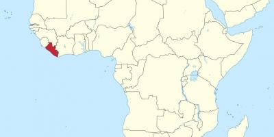Karte Libēriju āfrikā